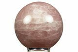 Polished Rose Quartz Sphere - Madagascar #344336-1